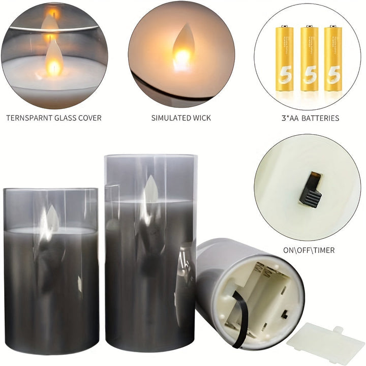 GlowCandle - Elegant LED Lysestake Sett med Fjernkontroll Luvikno