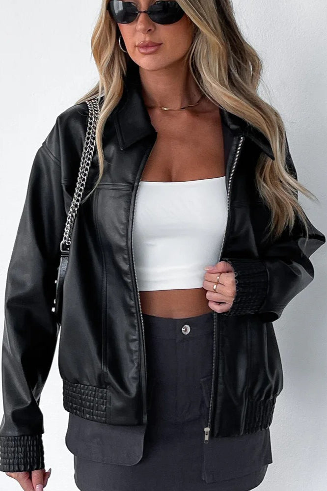 Luvik | Skinnbaseballjakke