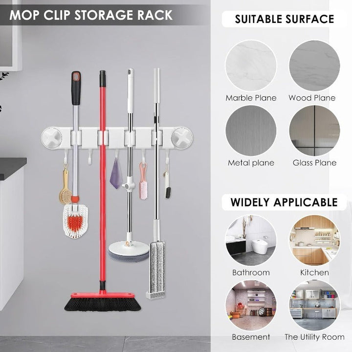 Vacuum Mop Holder Rack Luvikno