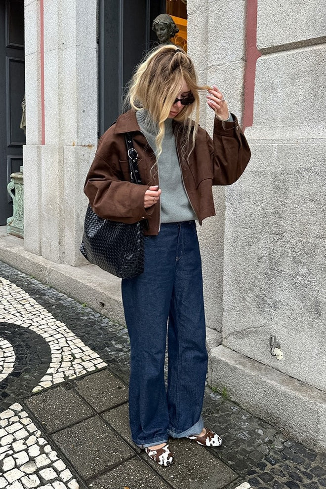 Luvik | Nappa skinn Oversized Vintage jakke