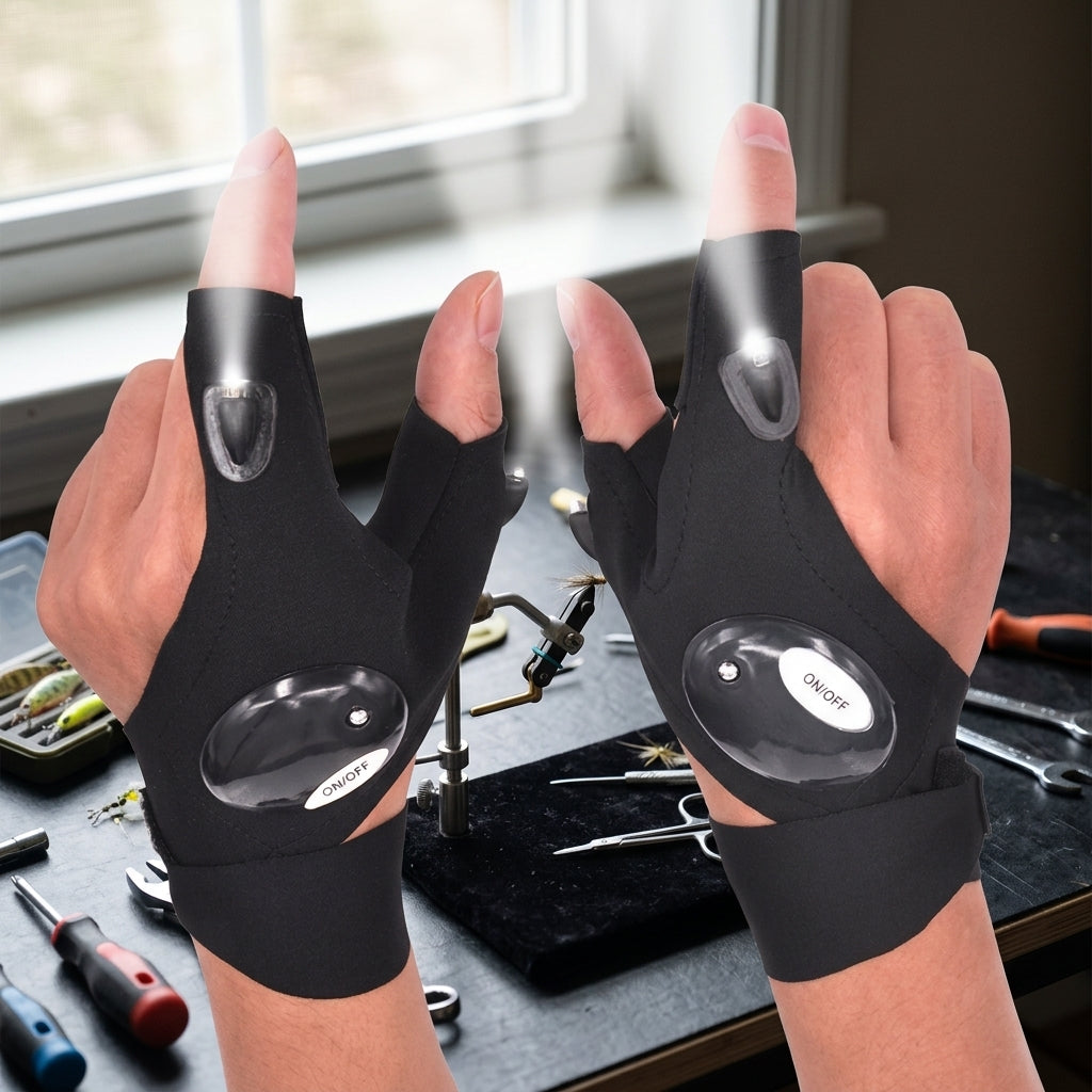 Fingerless hanske LED lommelykt | Luvikno