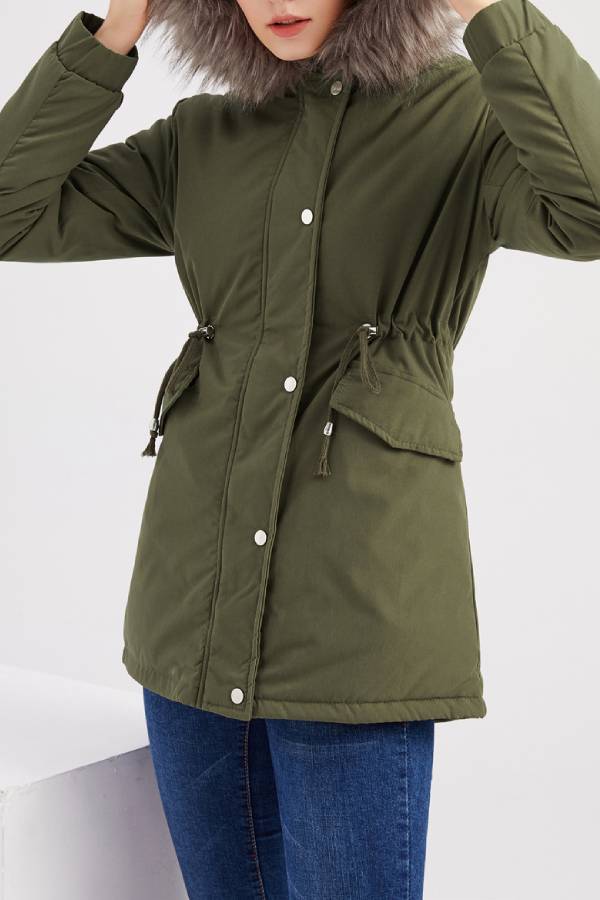 Luvik | Talviturva Fleece-takki puuvillavuorella