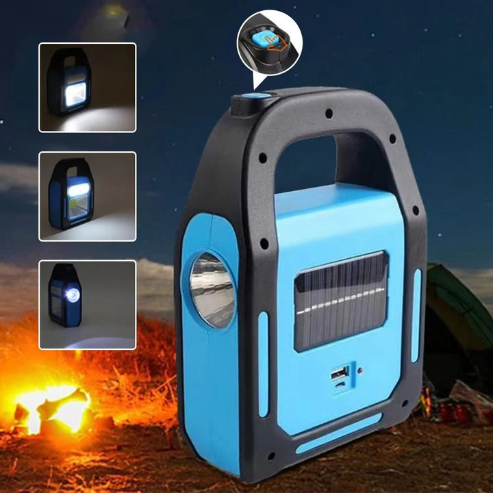Luvikno | Oppladbar USB Campinglampe med Powerbank – SolarGlow