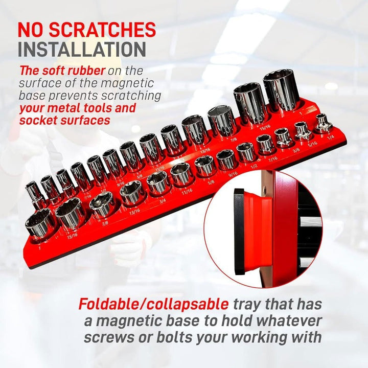 Heavy-Duty Magnetisk Socket Organizer Luvikno