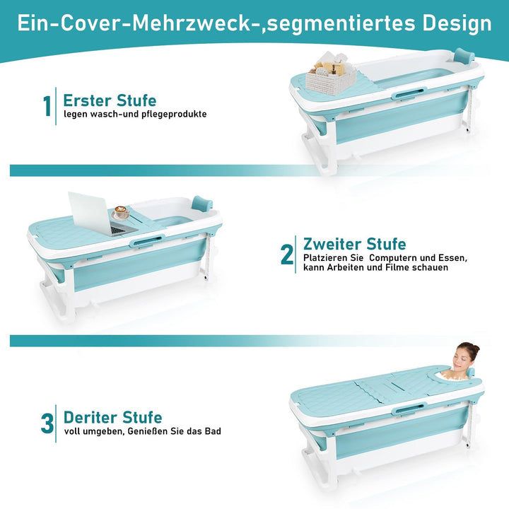 Foldbar badekar med lokk | Luvikno