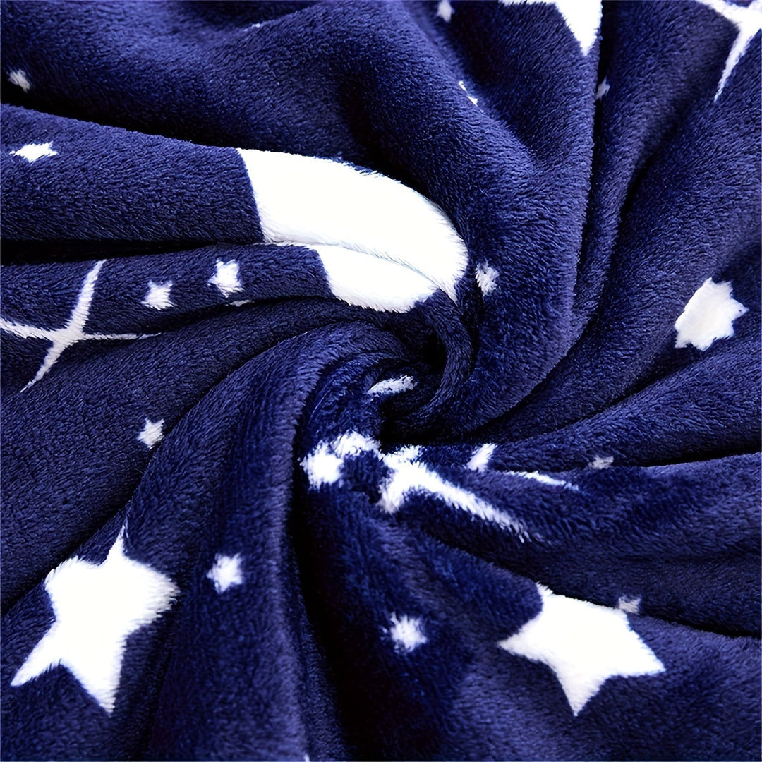 MeteorFleece – Myk Fleece Teppe med Meteor Mønster Luvikno