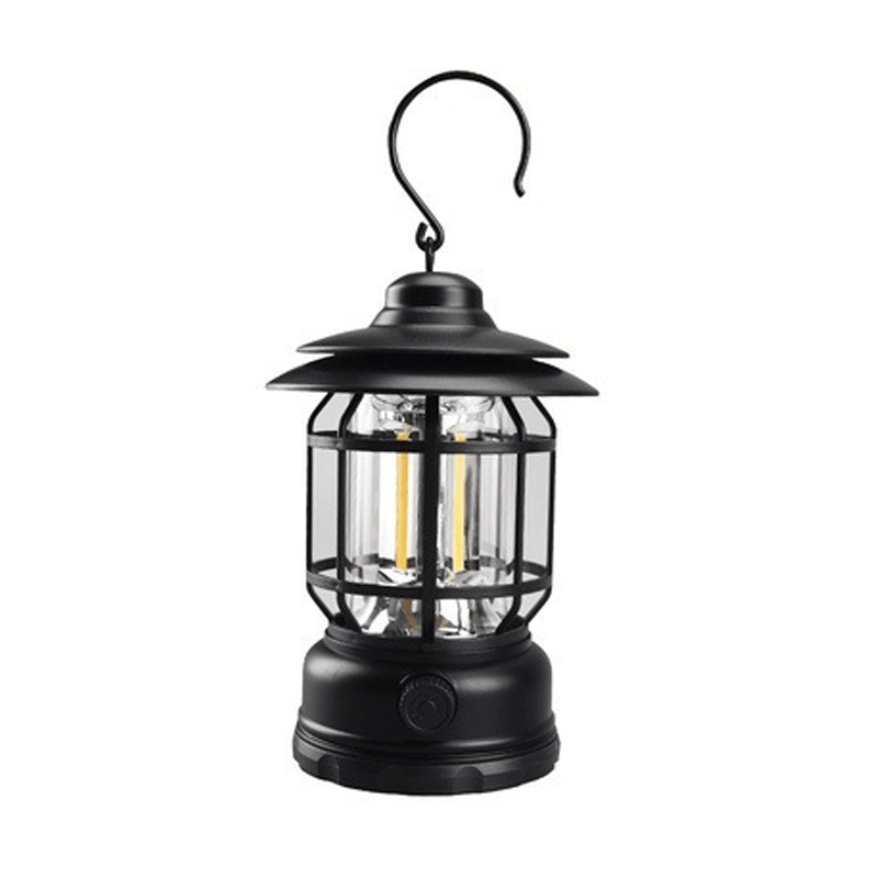 Bærbar Retro Camping lys - VintageGlow, LED Campinglampe for utendørs, hage og eventyr | Luvikno