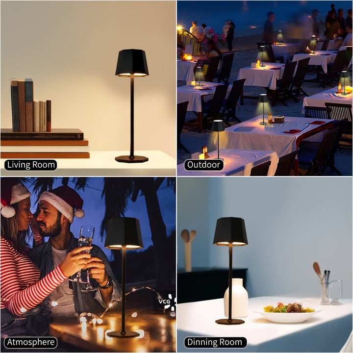 DuoGlow | Batteridrevet 2-delt sett Trådløs bordlampe Luvikno