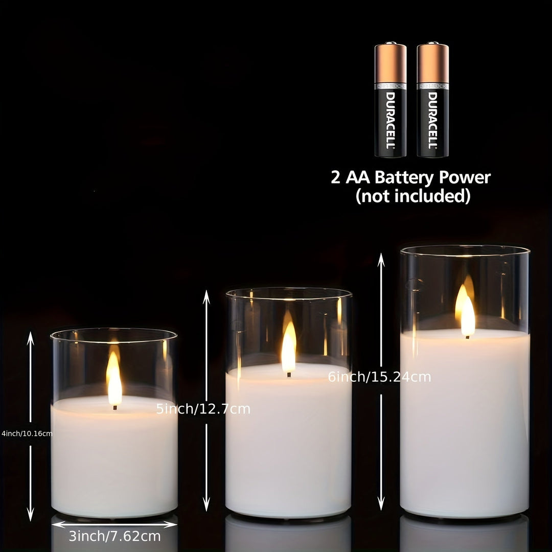 GlowLights – Sett med 3 LED-lys med fjernkontroll Luvikno