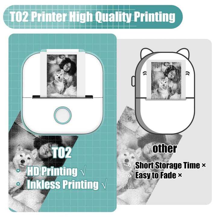 PocketPrint Mini – Bærbar termisk fotoprinter uten blekk | Luvikno
