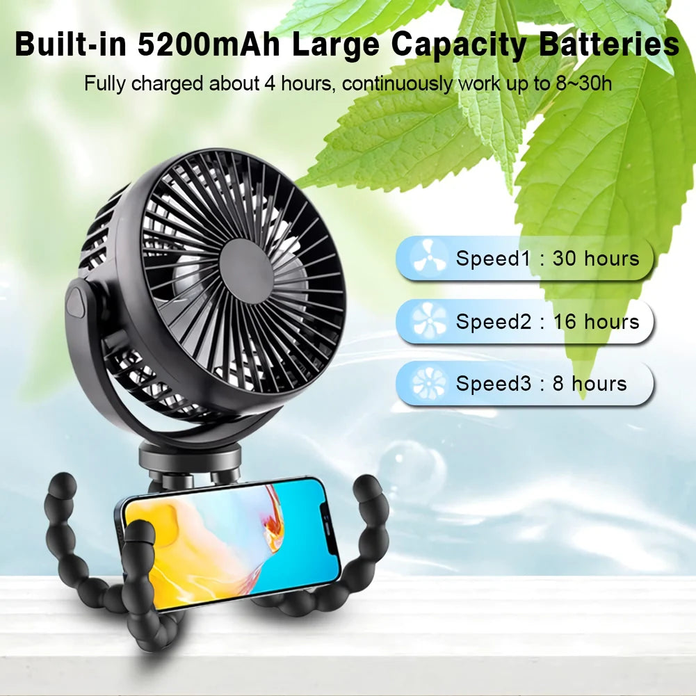 Compact Octopus Mini Fan | Luvikno