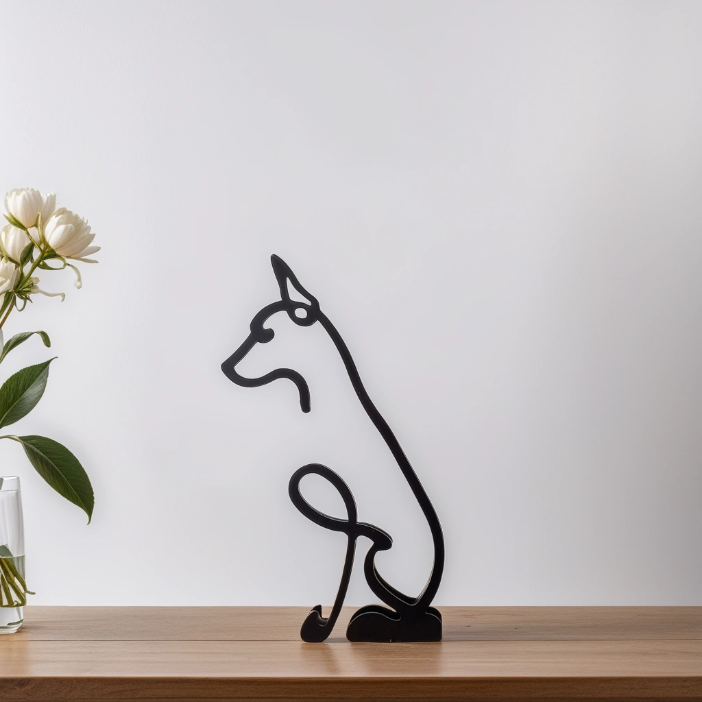 Luvikno | Artipaws Abstrakt Hundeskulptur | Moderne Design | Høy- Kvalitets Kunstfigur | For Hylle & Bord