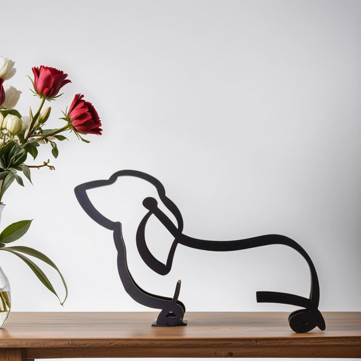 Luvikno | Artipaws Abstrakt Hundeskulptur | Moderne Design | Høy- Kvalitets Kunstfigur | For Hylle & Bord