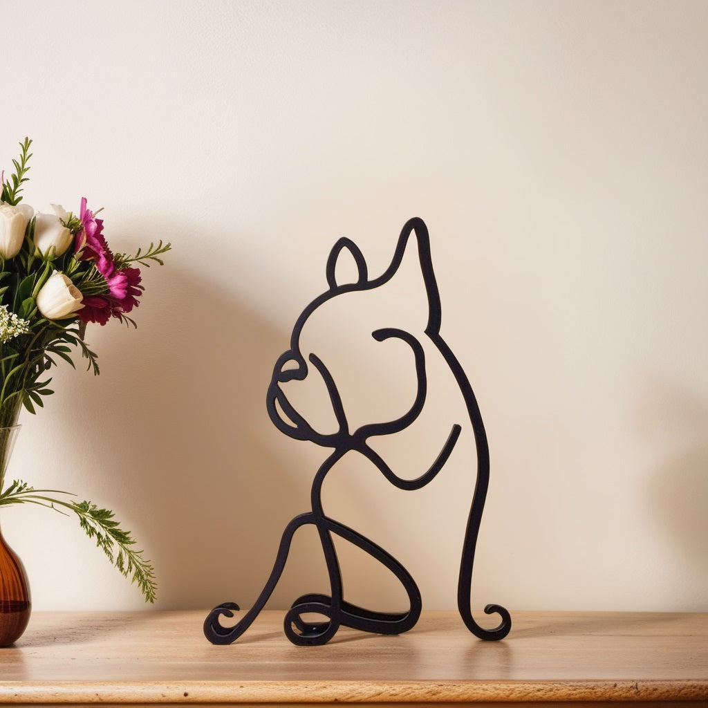 Luvikno | Artipaws Abstrakt Hundeskulptur | Moderne Design | Høy- Kvalitets Kunstfigur | For Hylle & Bord
