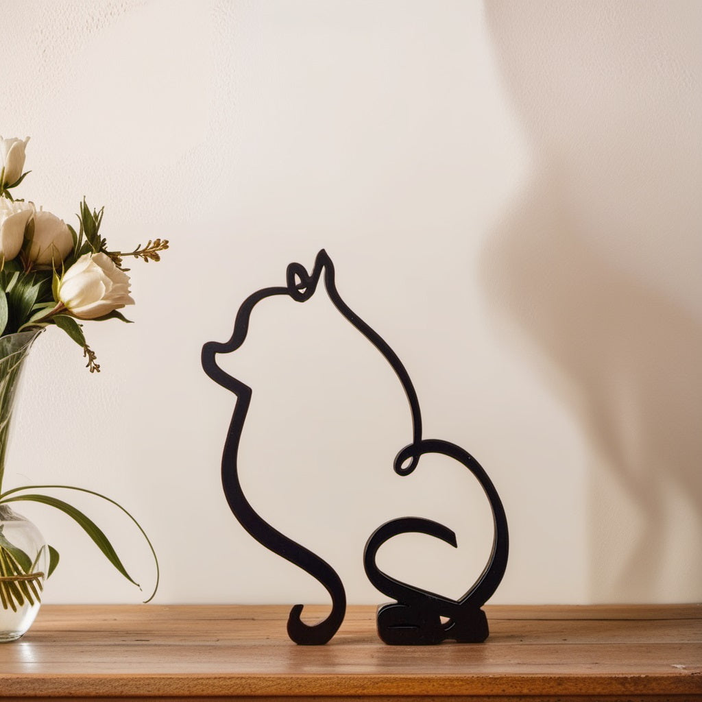 Luvikno | Artipaws Abstrakt Hundeskulptur | Moderne Design | Høy- Kvalitets Kunstfigur | For Hylle & Bord
