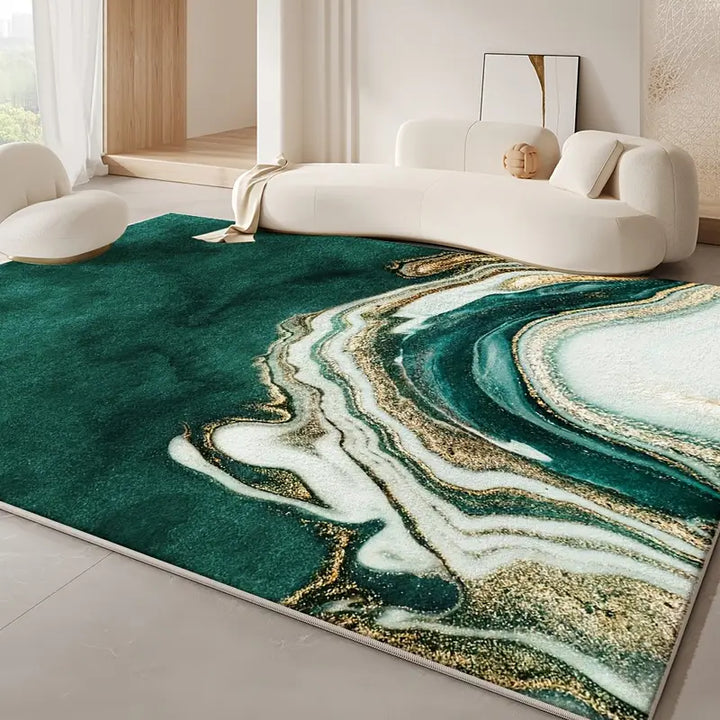 Område teppe Moderne Abstrakt Marmor Polyester Luvikno