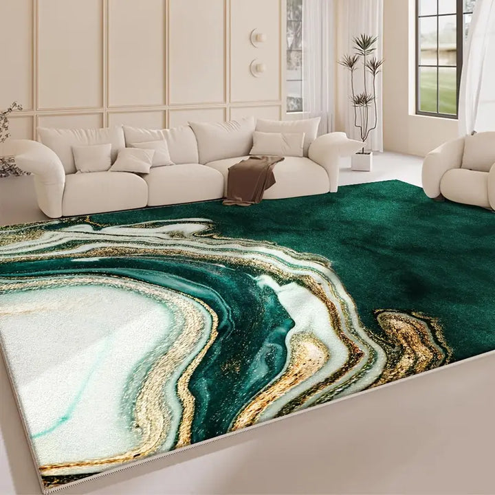 Område teppe Moderne Abstrakt Marmor Polyester Luvikno