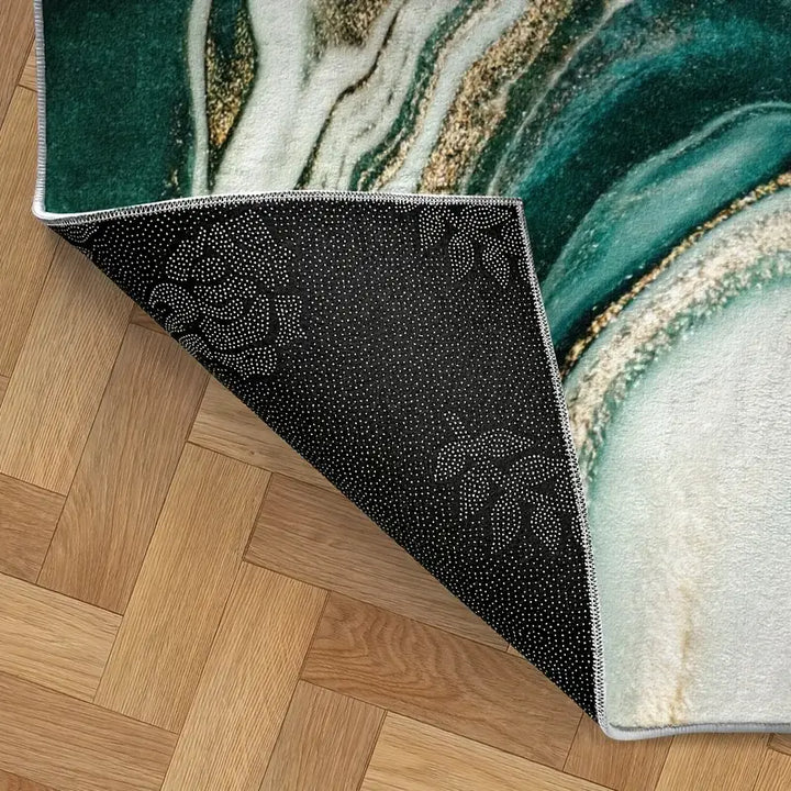 Område teppe Moderne Abstrakt Marmor Polyester Luvikno