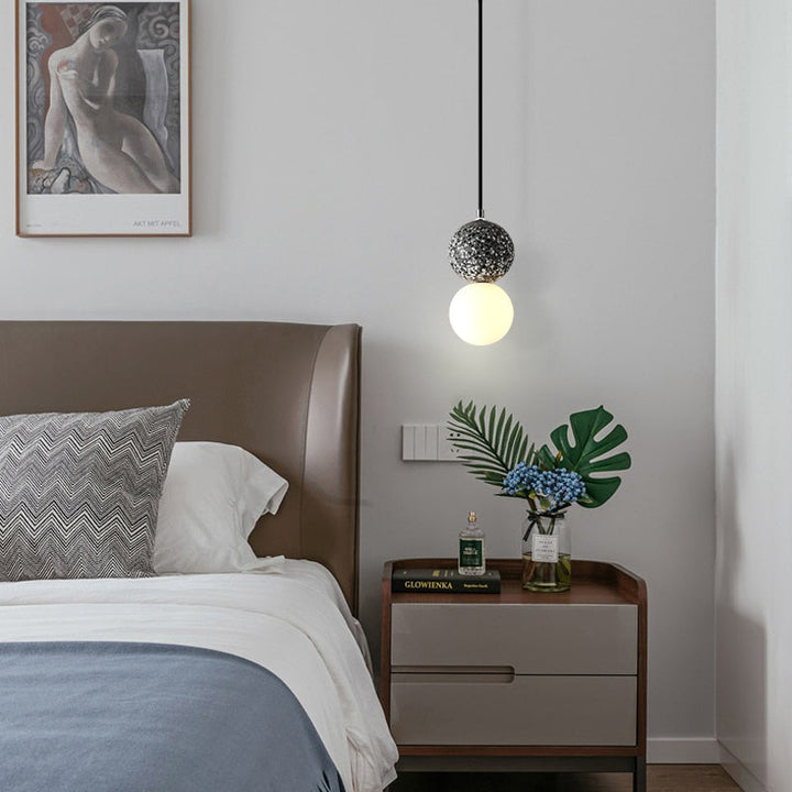 Luvikno | Aurora Glow - Luksus LED Pendellampe i Svart/Hvitt