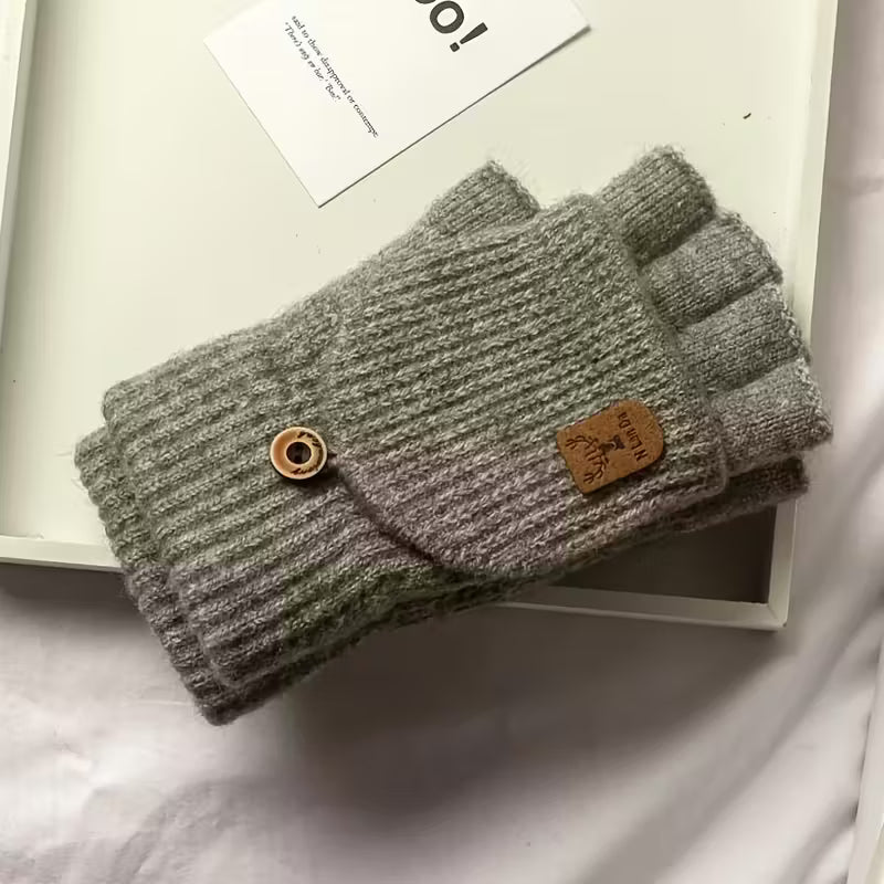Luvikno | Menns WinterPro Fingerless Hansker – Tykk, Varm og Behagelig