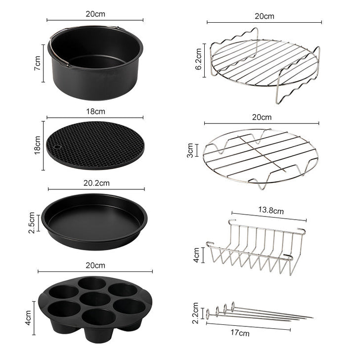 CookMaster Set - Fullstendige tilbehør for Airfryer Luvikno