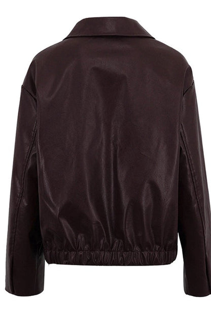 Luvik | PU-nahkainen Biker-takki