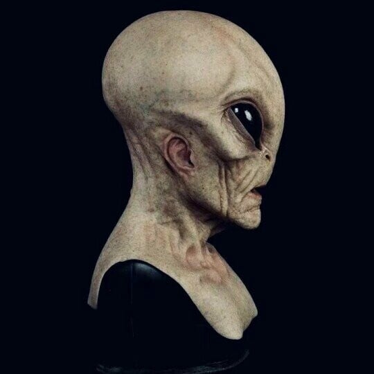 Alien-Mask | Realistiske Halloween Kostyme Tilbehør | Luvikno