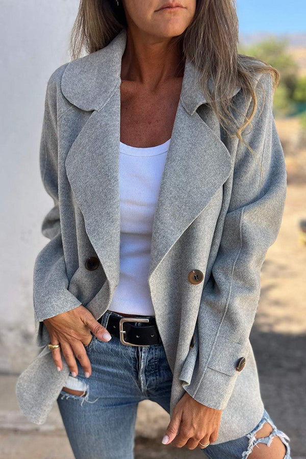 Luvik | Väri Käänne Pitkähihaiset Nappivapaa Takki