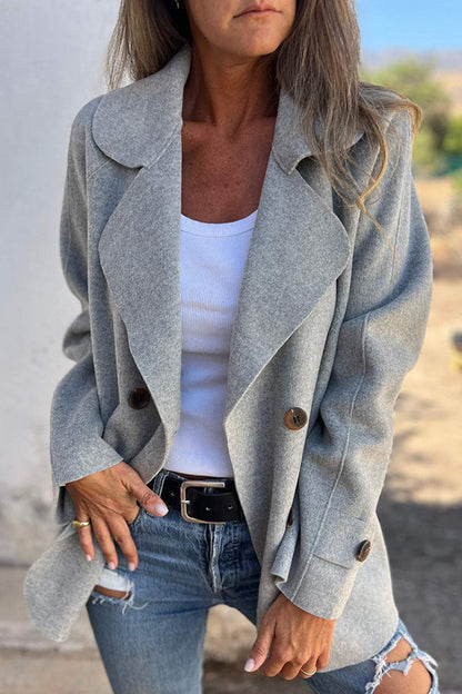 Luvik | Väri Käänne Pitkähihaiset Nappivapaa Takki