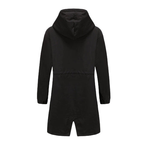 Luvik | Lang Trenchcoat med Hette og Ståkrage for Kvinner, Tilgjengelig i Store Størrelser