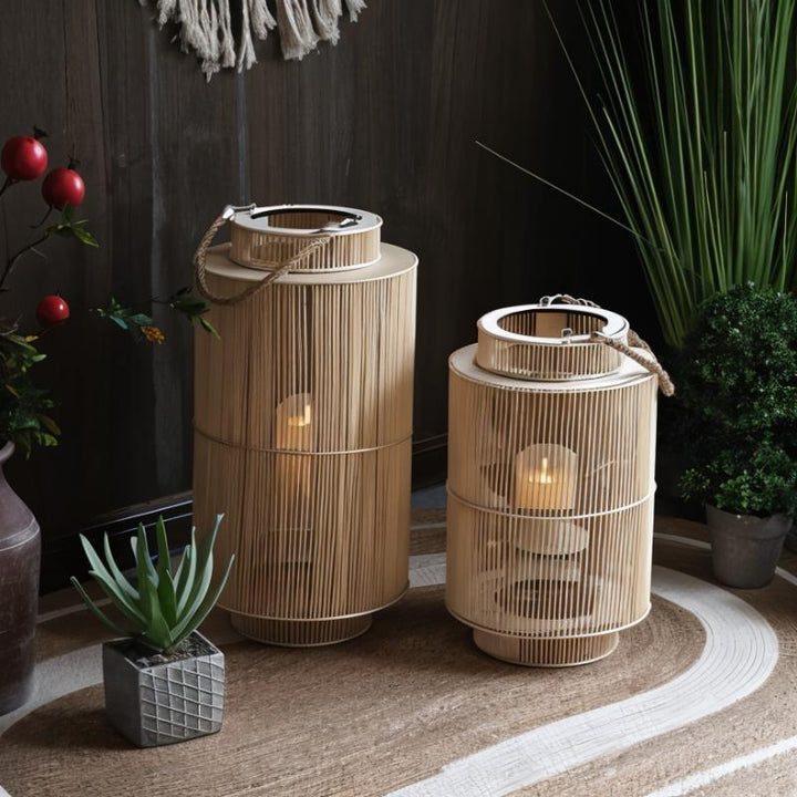 Imitasjon Bambus LED Lys Lantern Luvikno