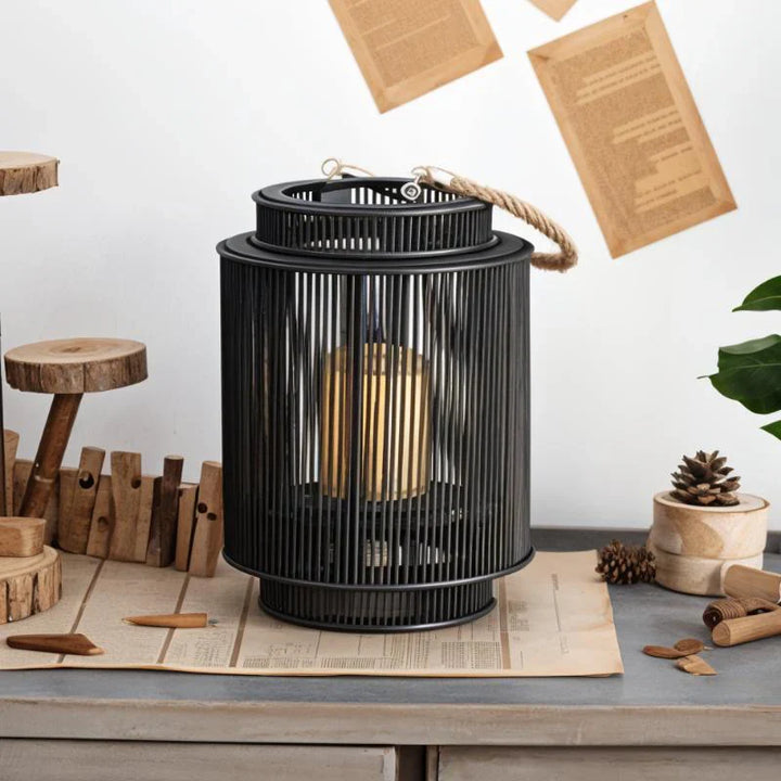 Imitasjon Bambus LED Lys Lantern Luvikno