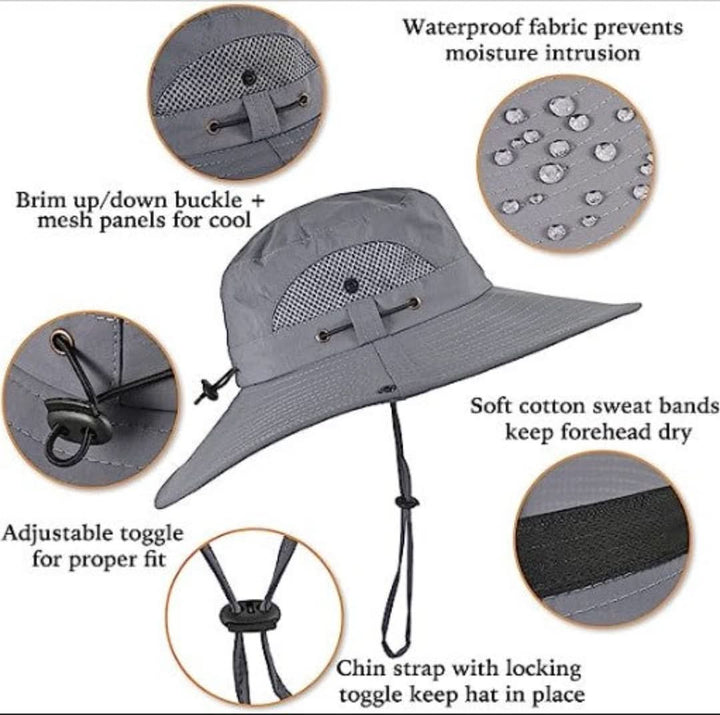Solar Fan Fiskerhatt - Solenergi & USB-lading | Luvikno