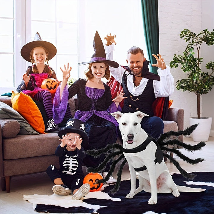 Luvikno | Morsom Pels Hund Halloween Kostyme | Edderkopp Design