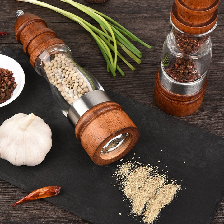 Justerbar grovhet tre salt- og pepperkvern sett tre møller | Luvikno