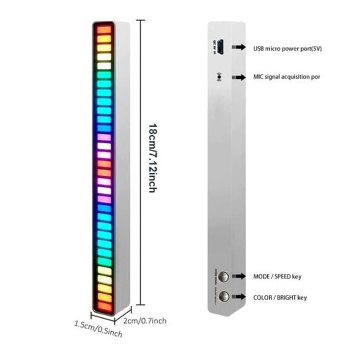 Trådløs lydaktivert RGB lysstripe | Luvikno