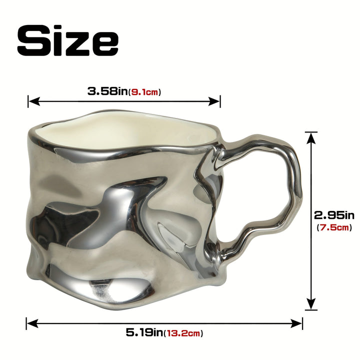 CreArt Mug – Håndlaget keramisk kaffekopp med unikt krøllet design | Luvikno