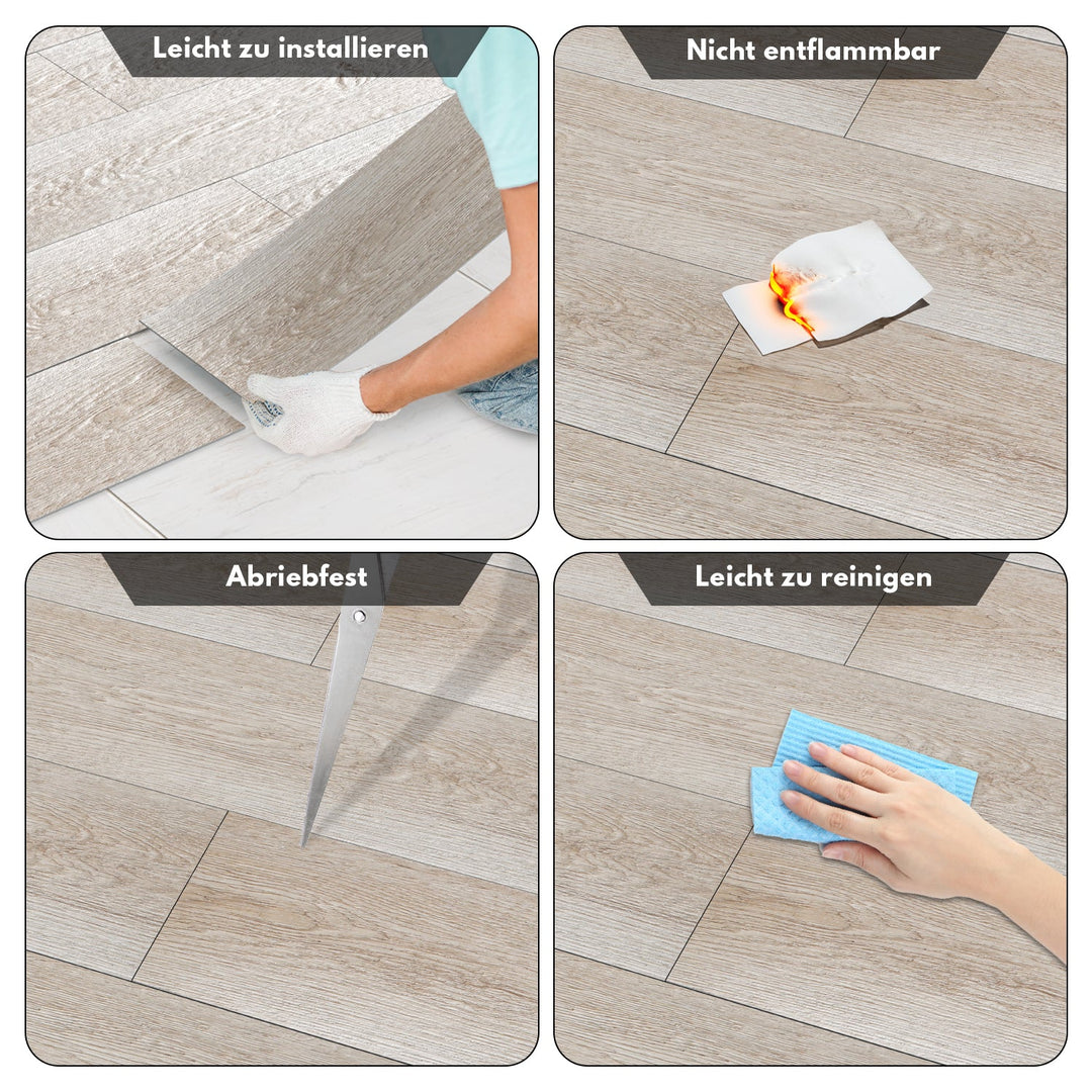 PVC Gulv Selvklebende Vinilgulv 1.5mm Tykkelse | Luvikno