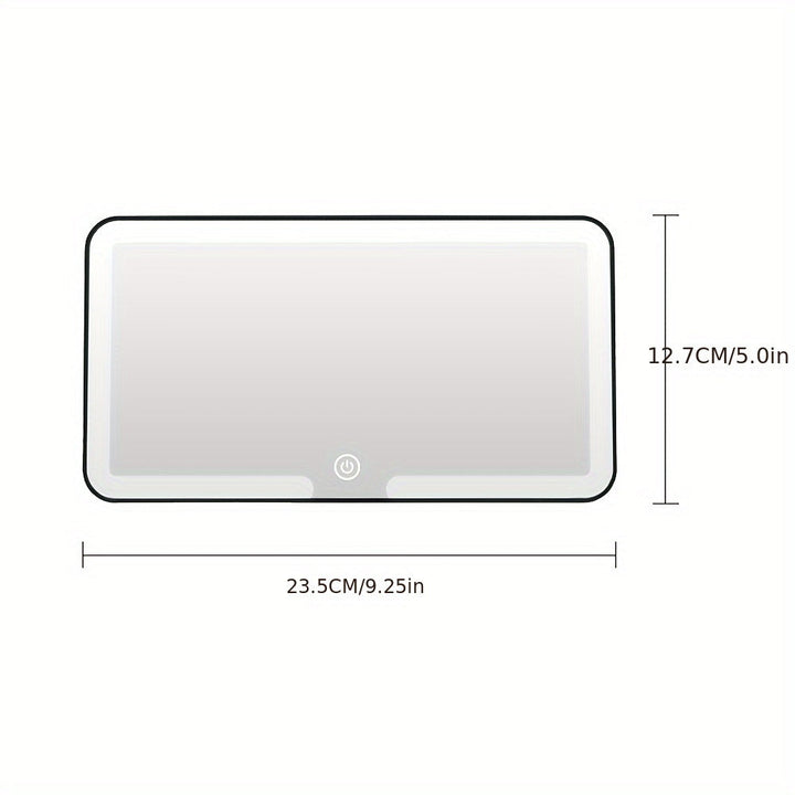 GlowMirror – Dimmbar sminkespeil med USB-lading Luvikno