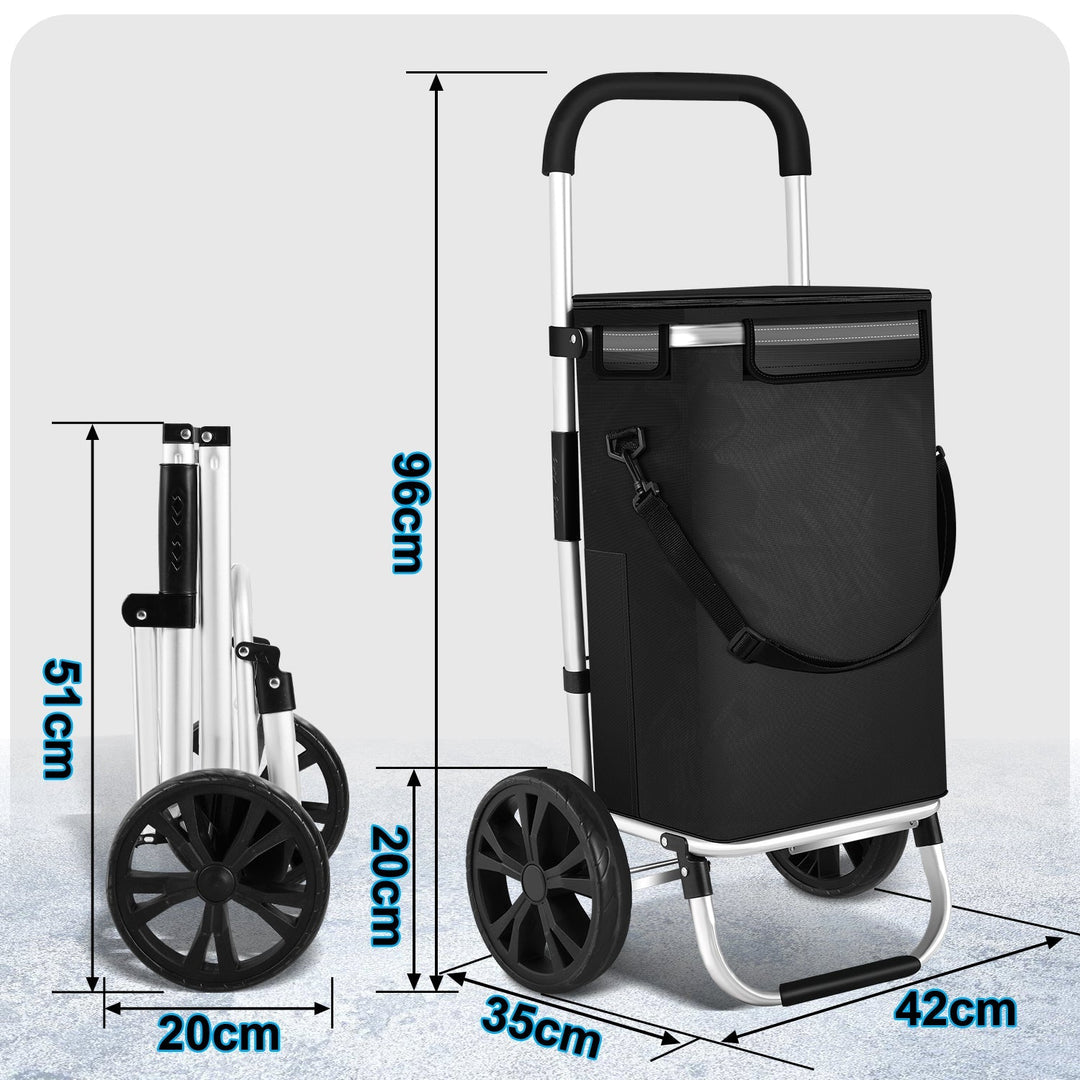 Shopping trolley shopping roller foldable 40L | Luvikno