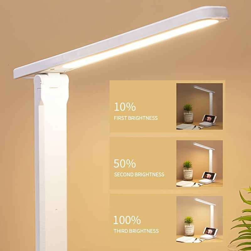 LumiDesk – Justerbar LED Skrivebordslampe med Berøring og USB Luvikno