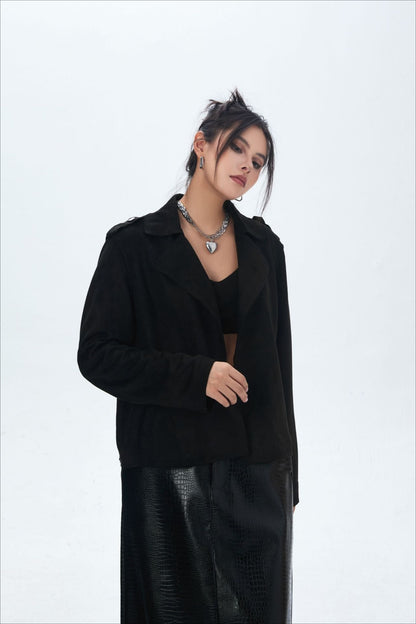 Luvik | Avoin etu Biker-takki