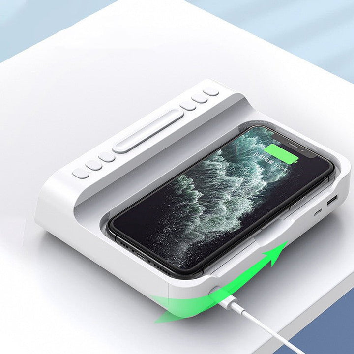 ChargeTime Pro – Digital vekkerklokke med trådløs lading og stor skjerm Luvikno