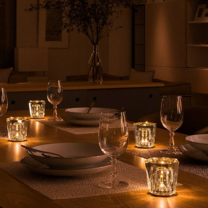 Luksuriøs Oppladbar Diamant Krystall Bordlampe - Lumière Diamant | Luvikno