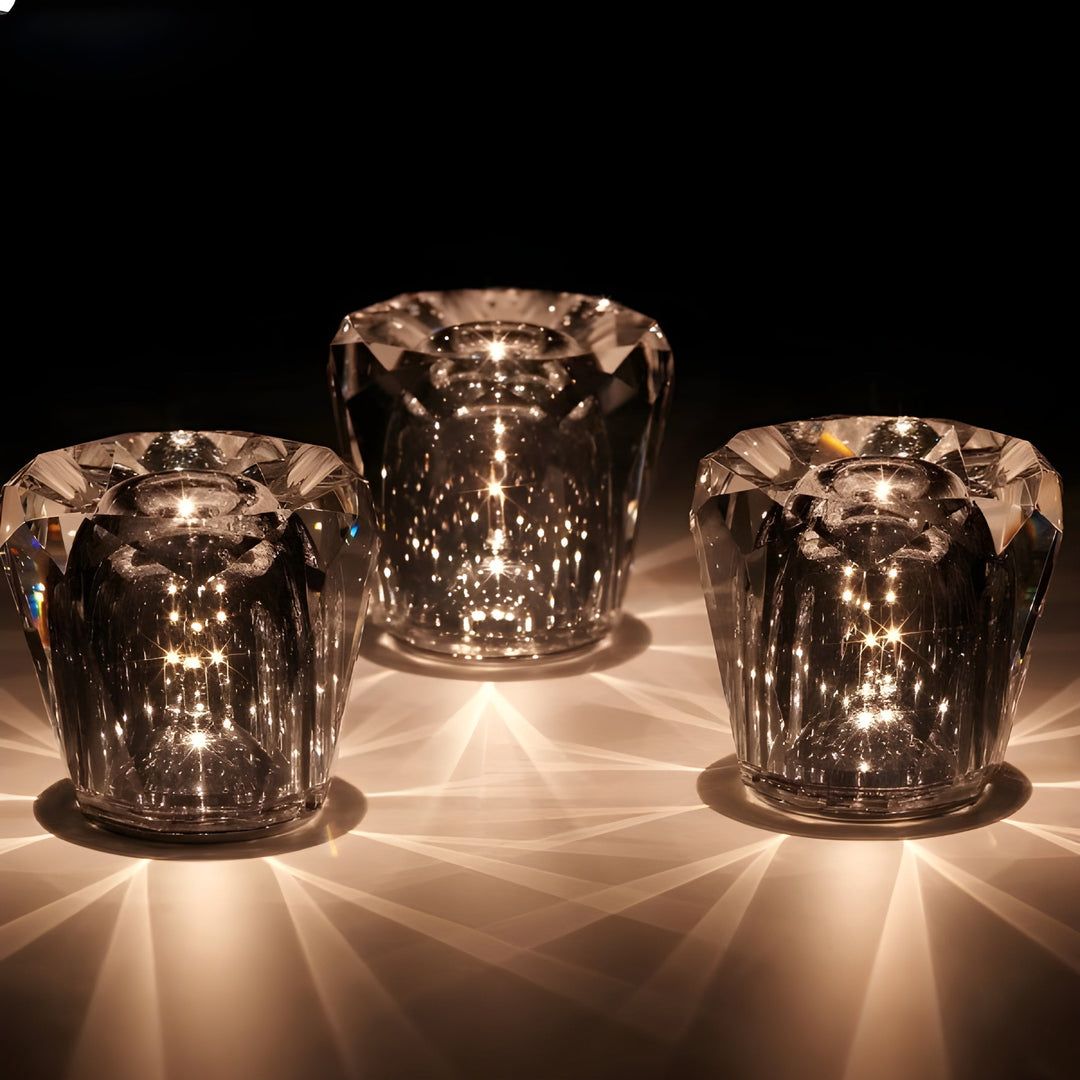 Luksuriøs Oppladbar Diamant Krystall Bordlampe - Lumière Diamant | Luvikno