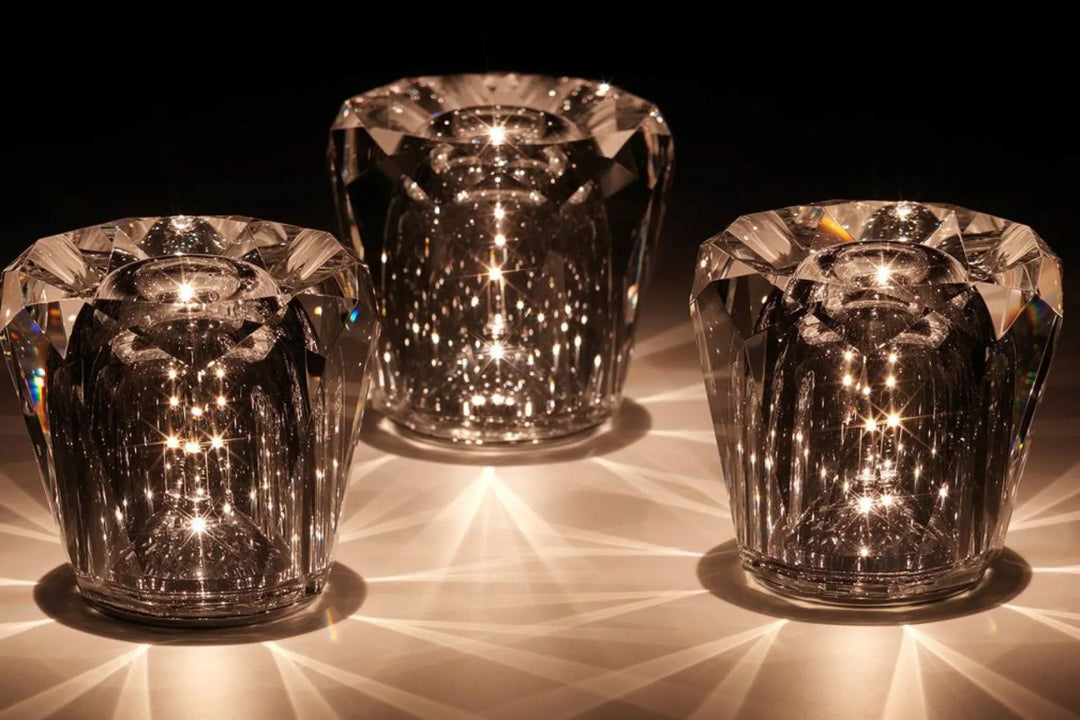 Luksuriøs Oppladbar Diamant Krystall Bordlampe - Lumière Diamant | Luvikno