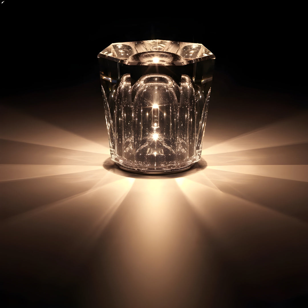 Luksuriøs Oppladbar Diamant Krystall Bordlampe - Lumière Diamant | Luvikno