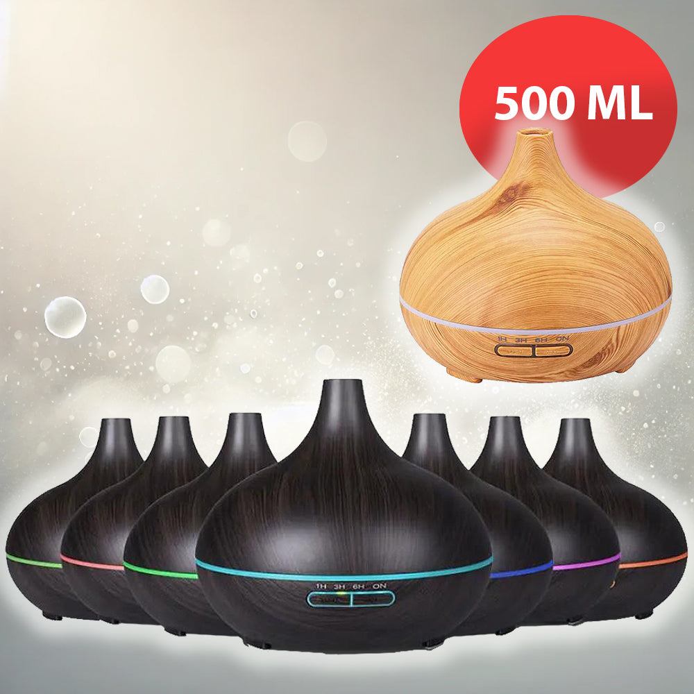 Aroma Diffuser – 500 ml med trelook | Luvikno