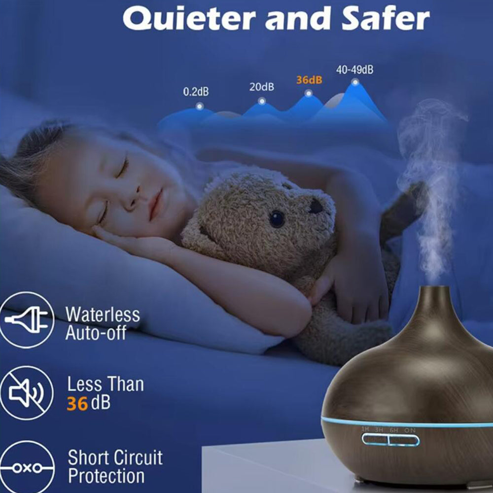 Aroma Diffuser – 500 ml med trelook | Luvikno