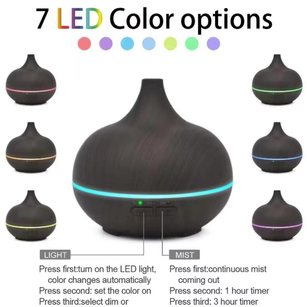 Aroma Diffuser – 500 ml med trelook | Luvikno